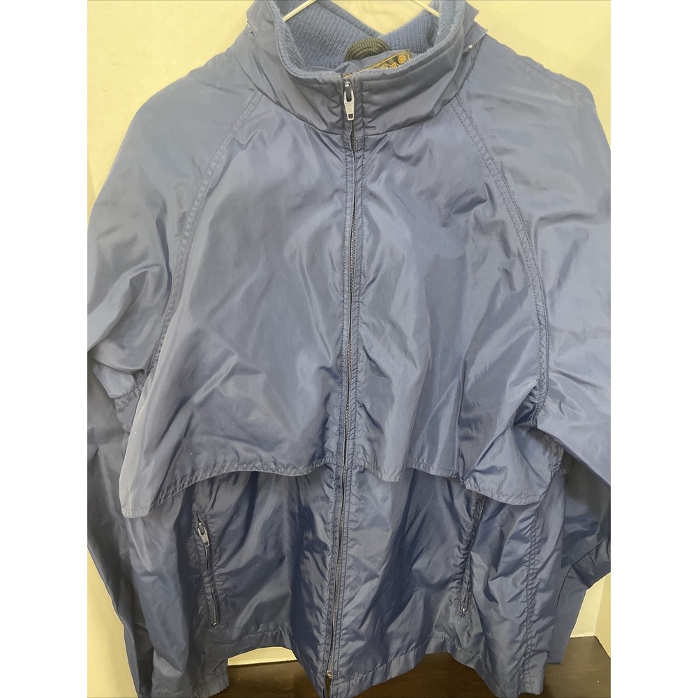 Eddie Bauer Jacket Mens Large Navy Blue Zip up Windbreaker - Picture 2 of 3